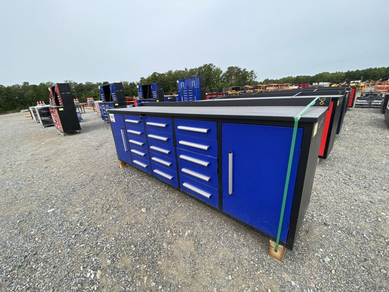 Steelman 10 ft Work Bench with 15 Drawers 2 Cabinets 2